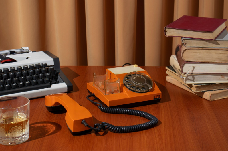 old phone typewriter dictation