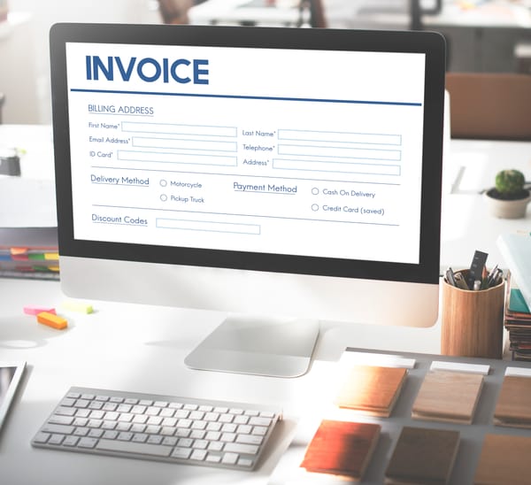invoice billing information form graphic concept 